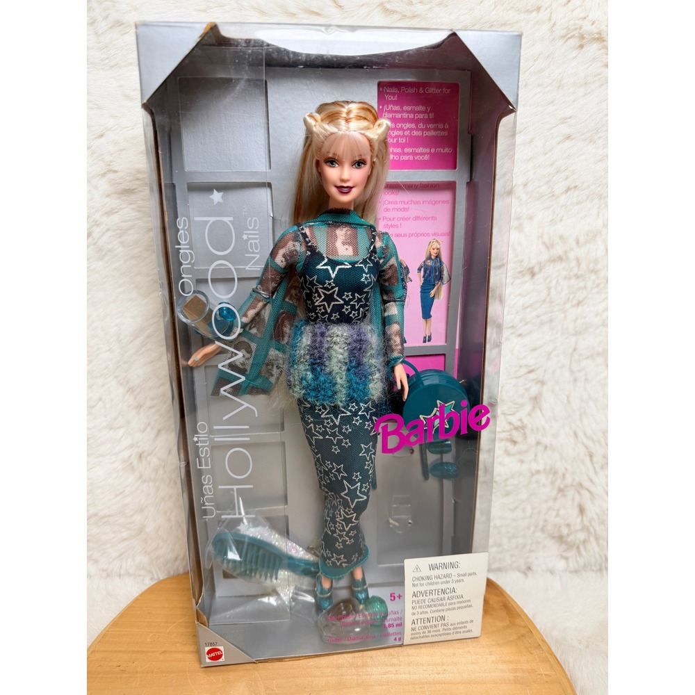 Vintage 1999 Hollywood Nails Barbie Doll Mattel 17857 New In Box Y2K Star Dress